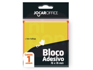Bloco Adesivo Amarelo 76 x 76mm - Jocar Office