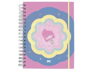 Caderno Smart Colegial DAC Hello com 80 Folhas Respocionávei 90g