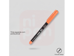 Caneta Marcador Brush Aquarelável CIS - Laranja escuro