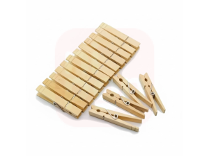 Prendedor de Roupas de Madeira Grande – Pacote com 12 Unidades